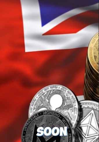 uk flag with coins
